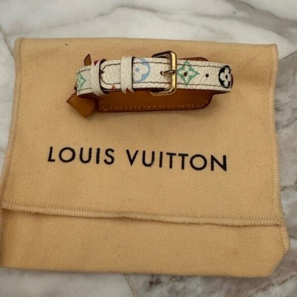 AUTHENTIC Louis Vuitton x Murakami Leather Monogram ID Bracelet - Picture 3 of 4